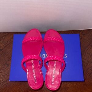 Magenta SEM-SEMI Rubber Stuart Weitzman flat sandals